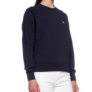Maison Kitsune tricolor Fox patch sweatshirt
